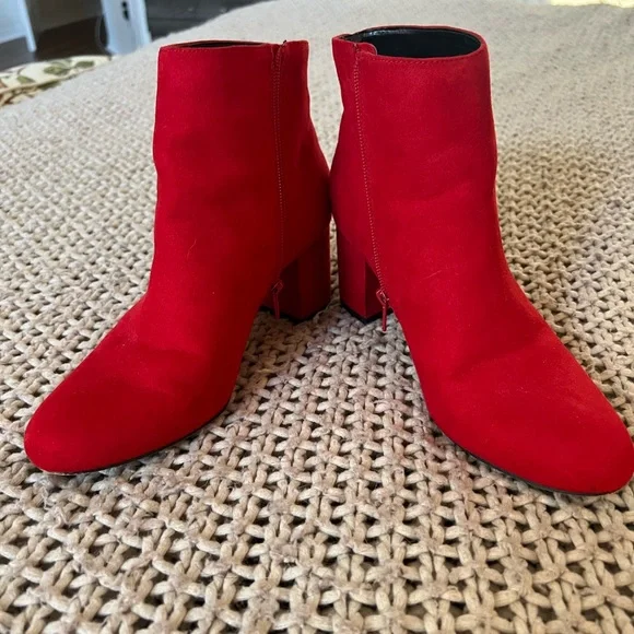 Red Ankle Boots - Picture 3 of 8
